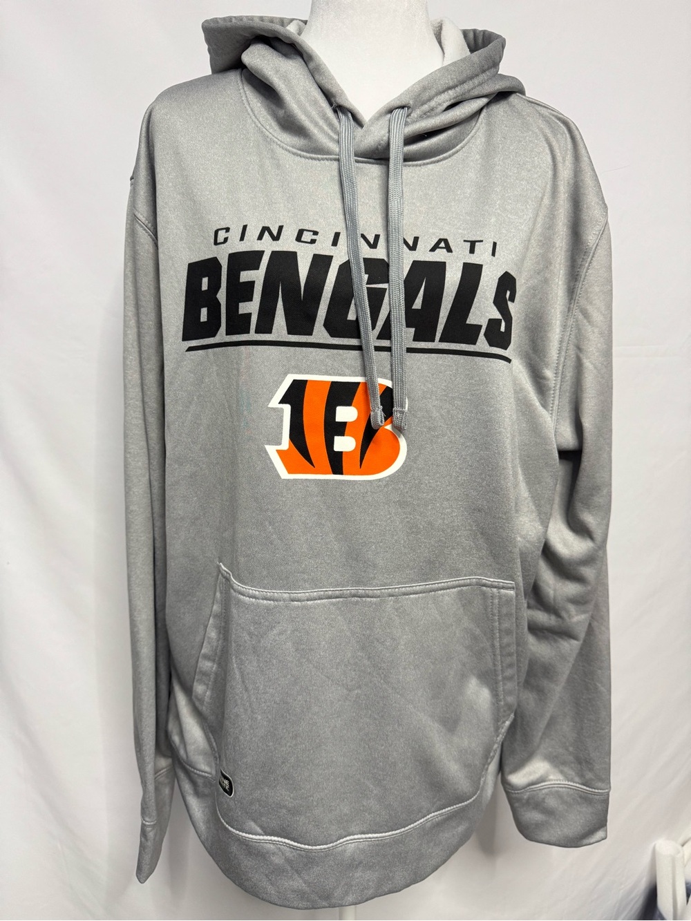 NFL Bengals Gray Pullover Performance Hoodie L